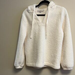 LOFT Ivory Fleece Pullover
